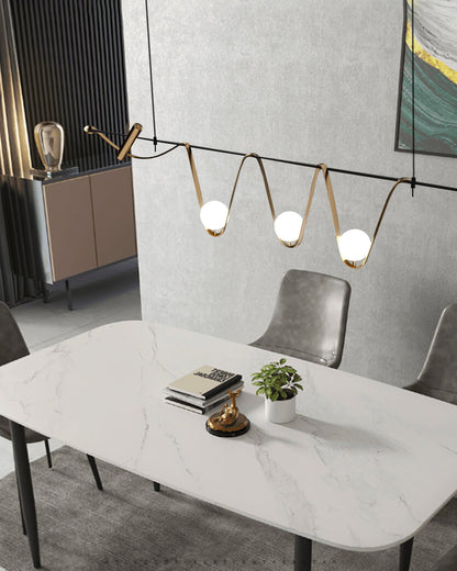 Linear Island Chandelier