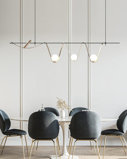 Linear Island Chandelier