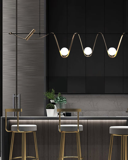 Linear Island Chandelier