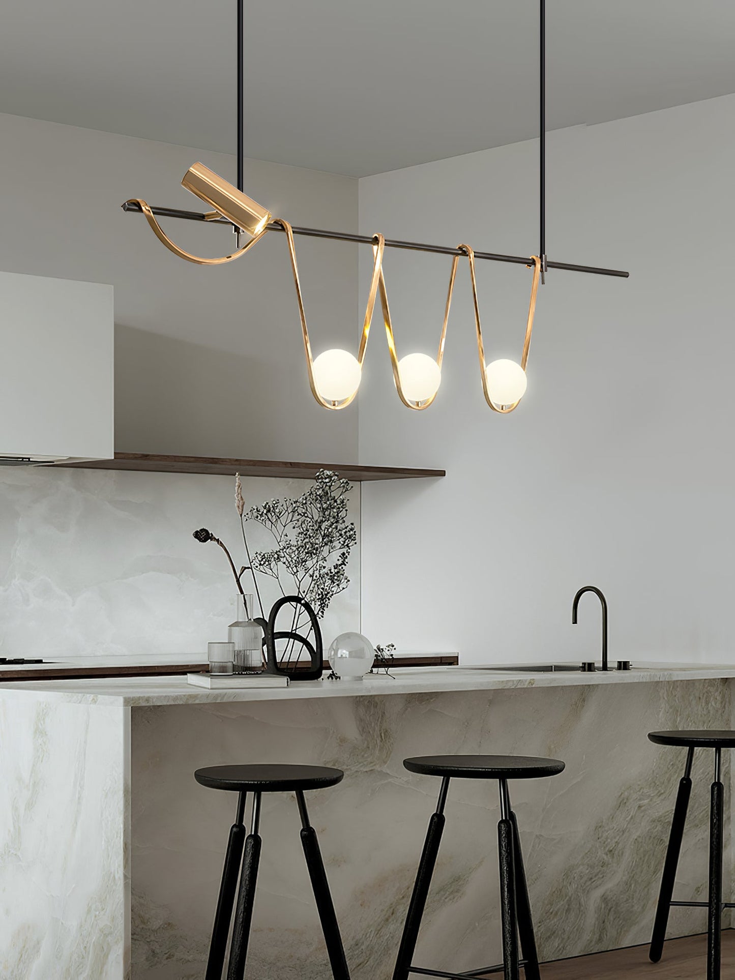 Linear Island Chandelier
