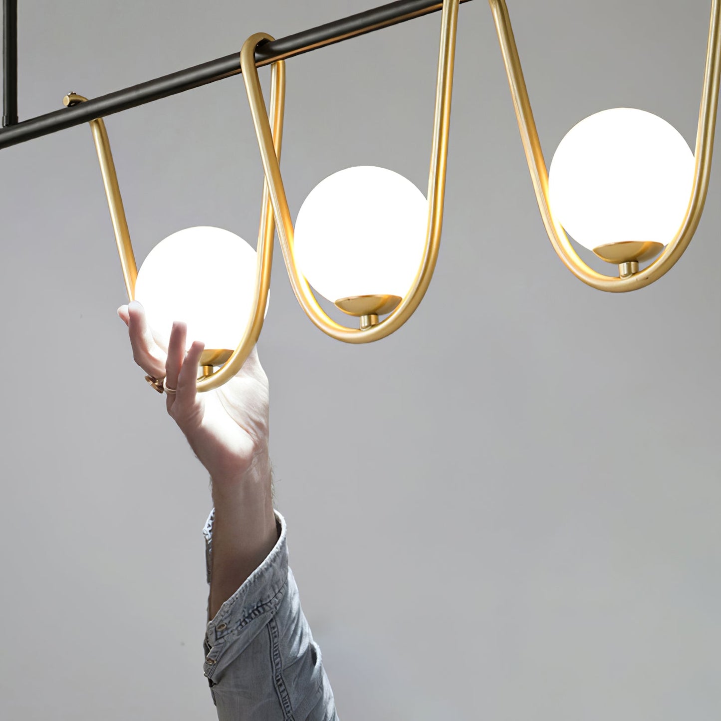 Linear Island Chandelier