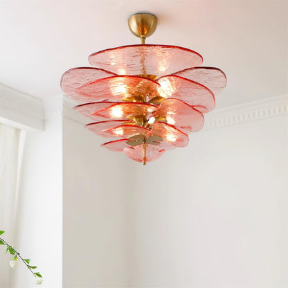 Lotus Leaf Murano Chandelier