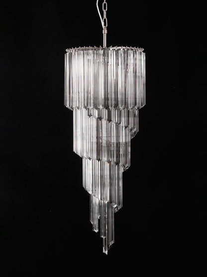 Lucente Noir Spiral Chandelier
