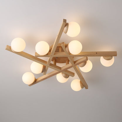Matya Wood Ceiling Light