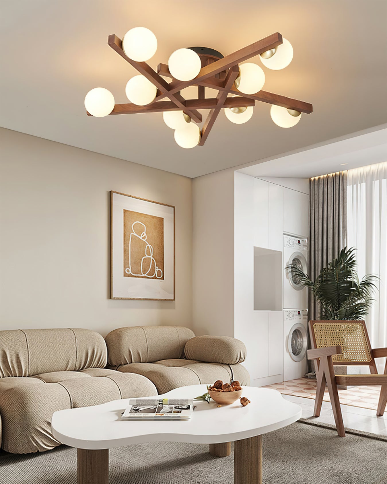 Matya Wood Ceiling Light