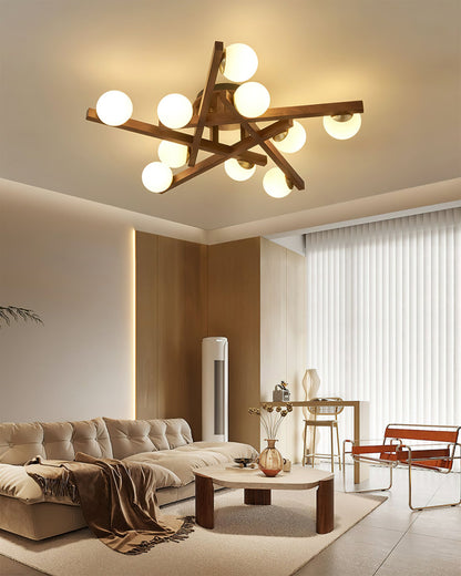 Matya Wood Ceiling Light
