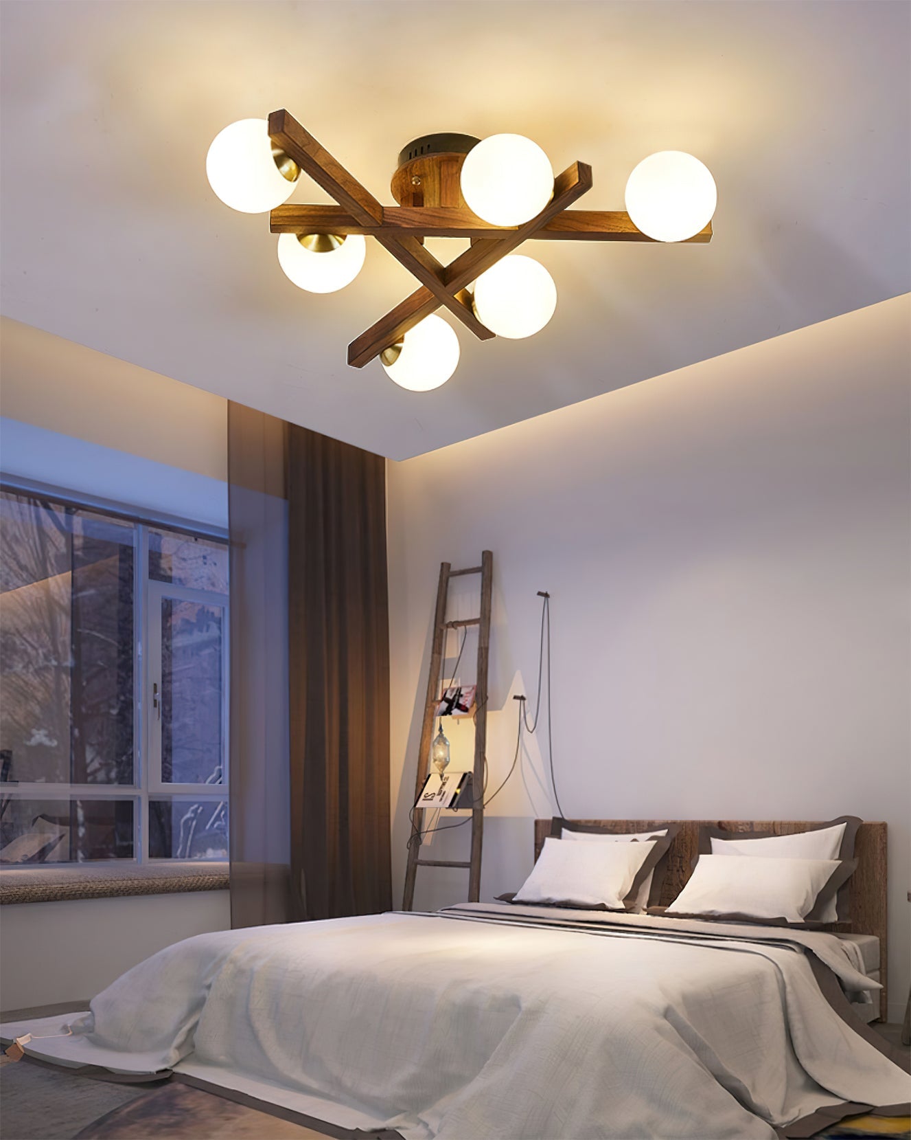 Matya Wood Ceiling Light