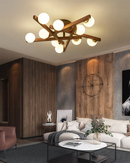 Matya Wood Ceiling Light