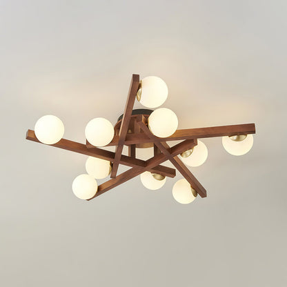 Matya Wood Ceiling Light