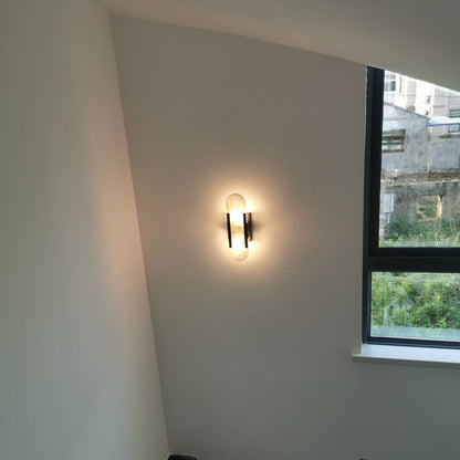 Geometric Harmony Alabaster Wall Lamp