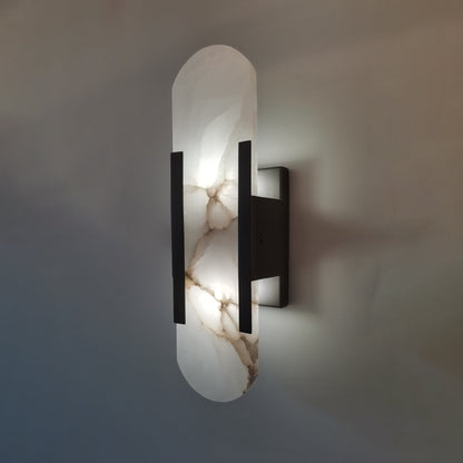 Geometric Harmony Alabaster Wall Lamp