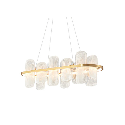 Mille Long Glass Chandelier
