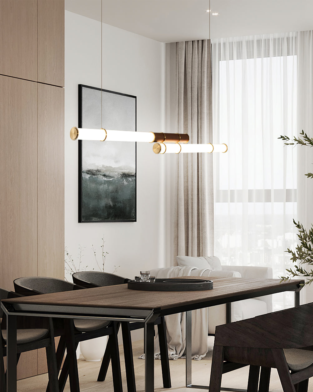 Mini Endless Double Chandelier