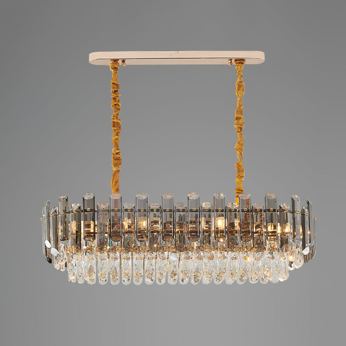 Modern Crystal Tier Chandelier