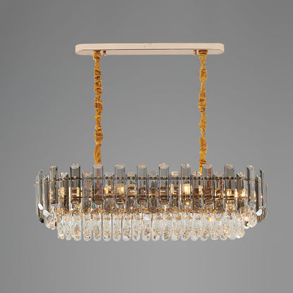 Modern Crystal Tier Chandelier