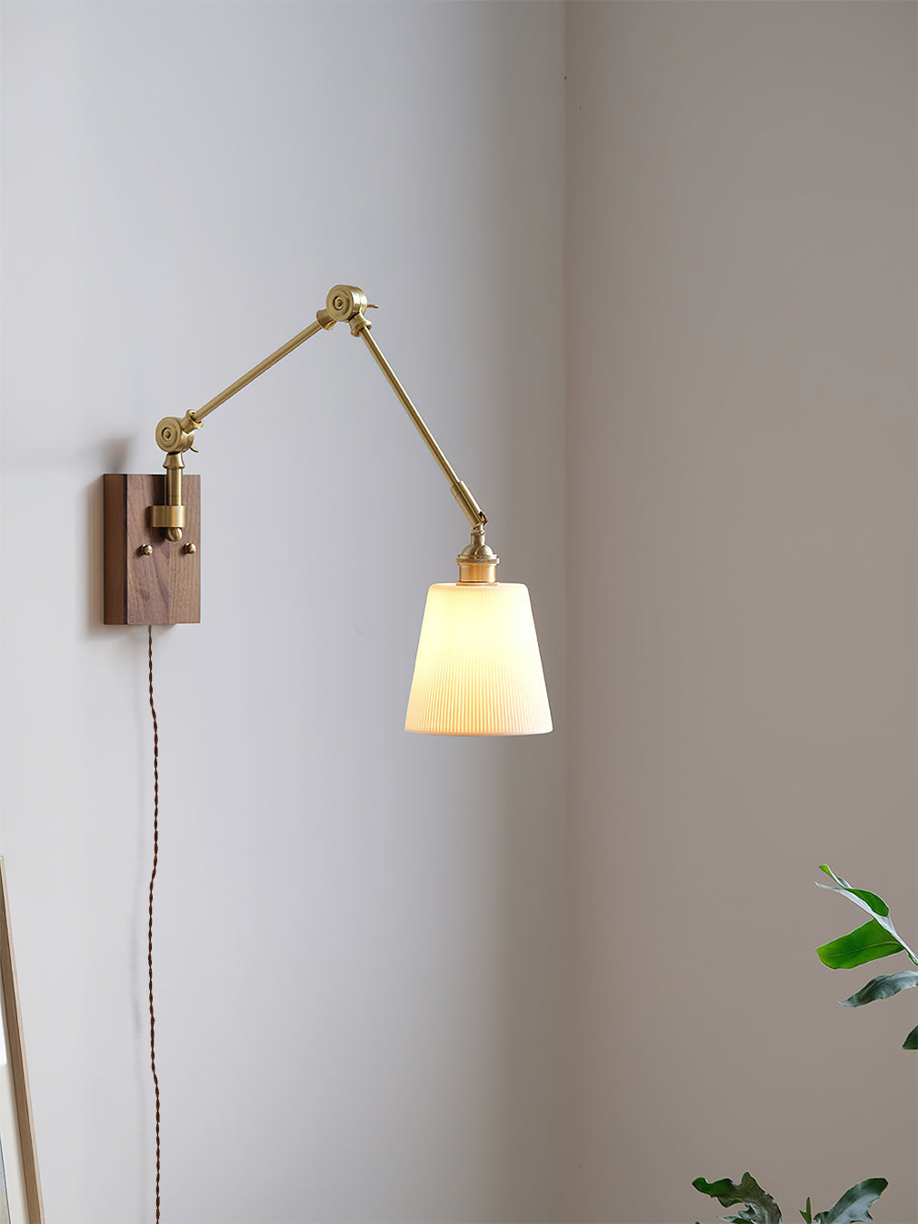 Murale Swing Arm Plug In Wall Lamp