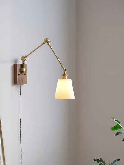 Murale Swing Arm Plug In Wall Lamp