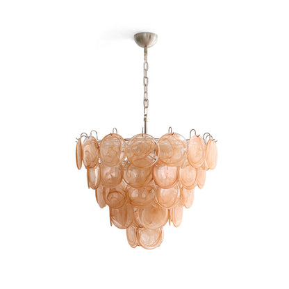 Murano Caramel Disc Chandelier