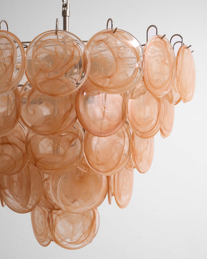 Murano Caramel Disc Chandelier