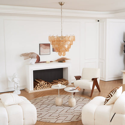 Murano Caramel Disc Chandelier