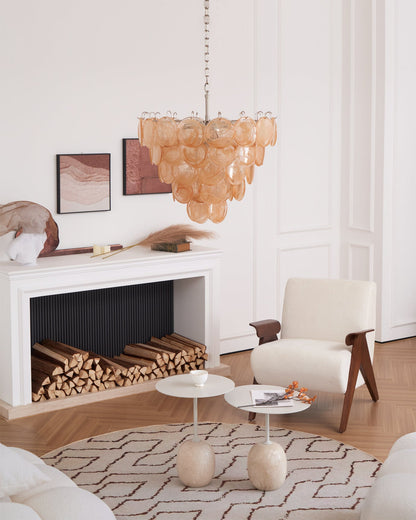 Murano Caramel Disc Chandelier
