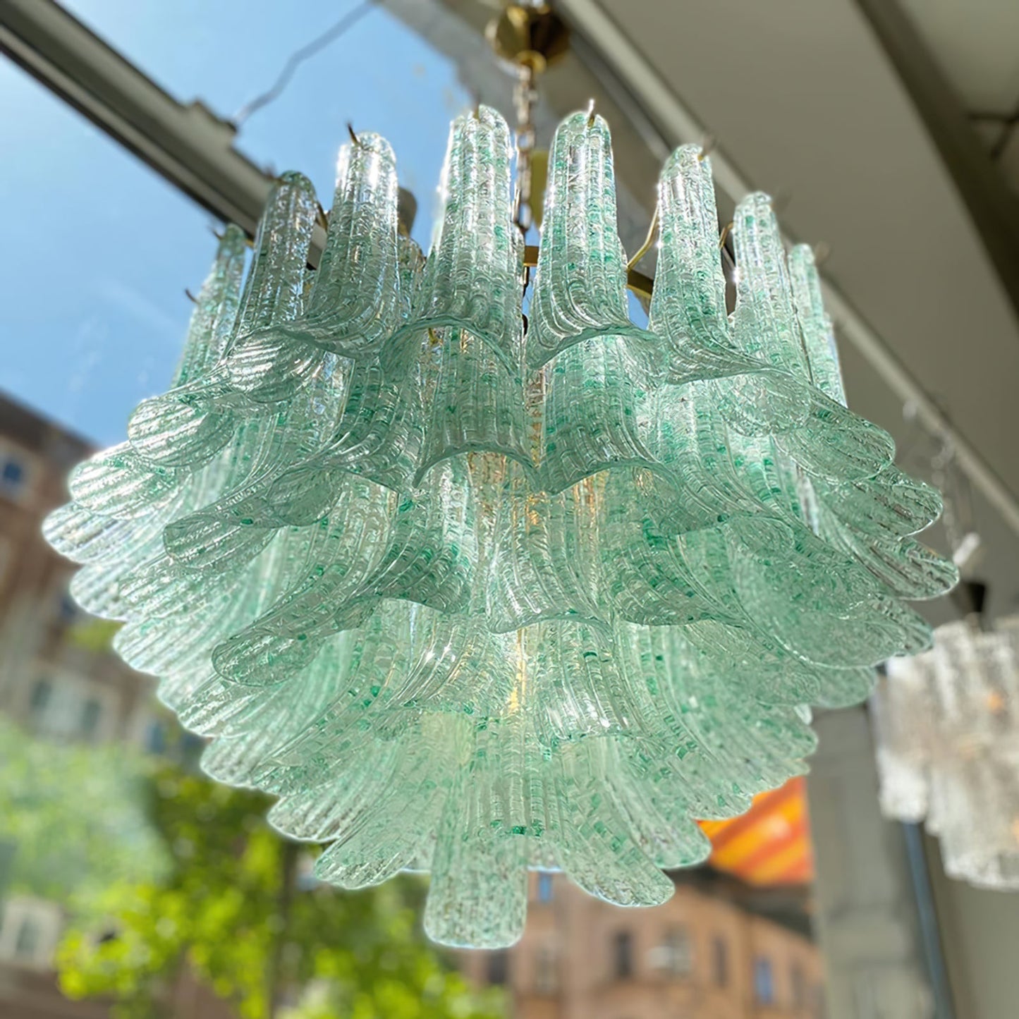 Murano Green Chandelier