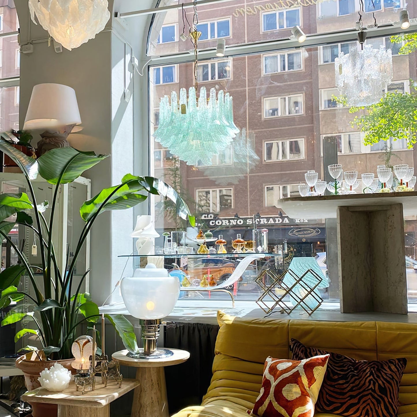 Murano Green Chandelier
