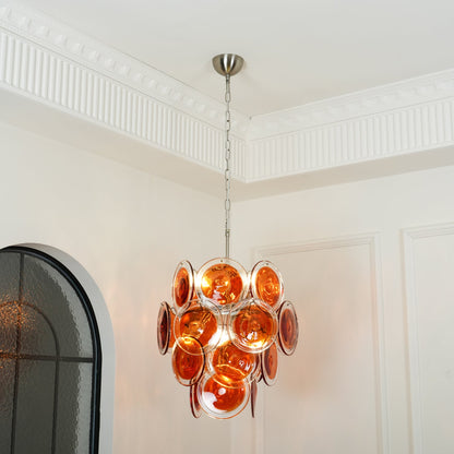 Orange Murano Vistosi Chandelier
