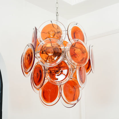Orange Murano Vistosi Chandelier