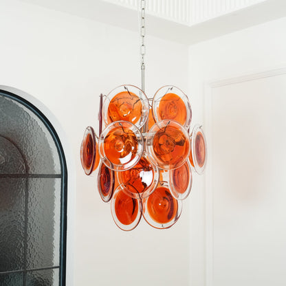 Orange Murano Vistosi Chandelier