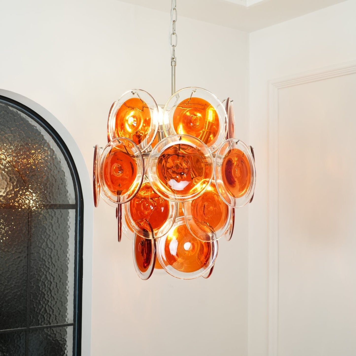 Orange Murano Vistosi Chandelier
