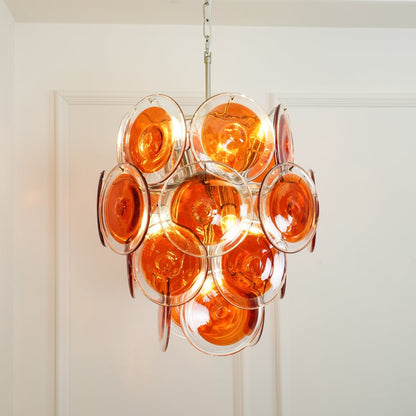 Orange Murano Vistosi Chandelier