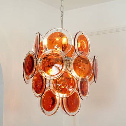 Orange Murano Vistosi Chandelier
