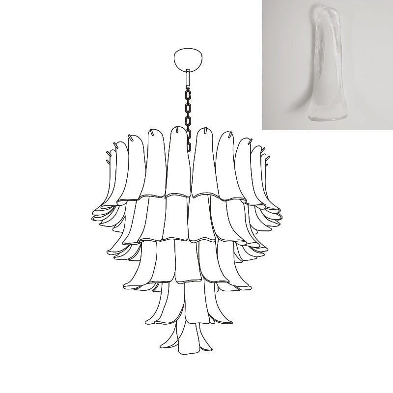 Murano Petal Chandelier