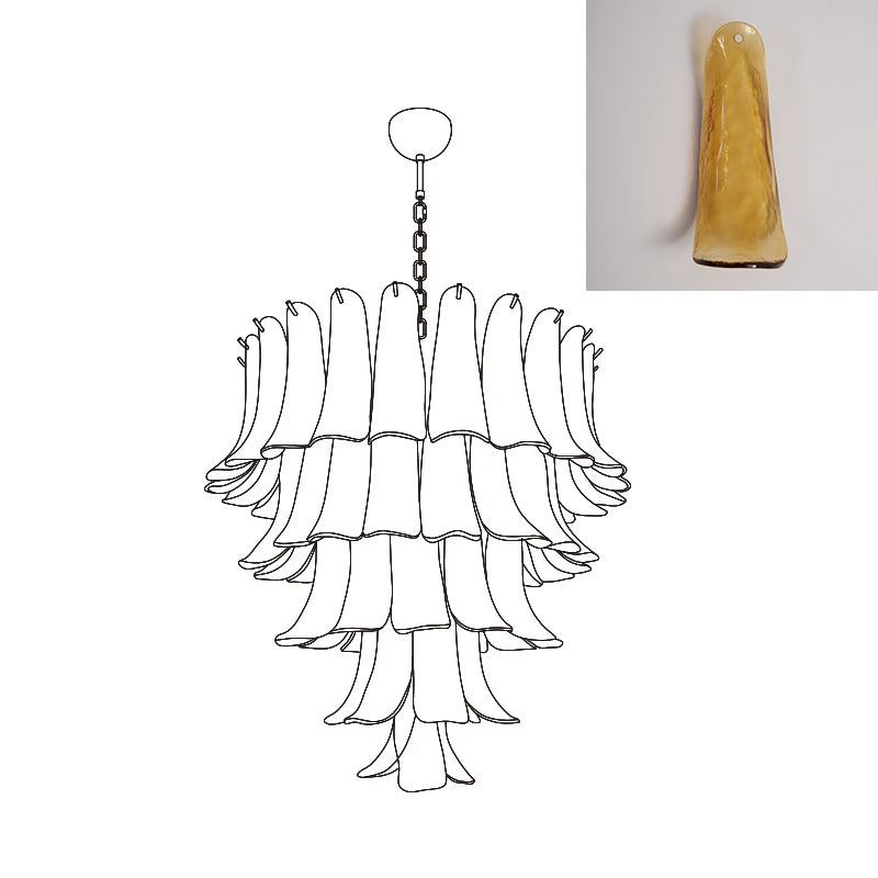 Murano Petal Chandelier