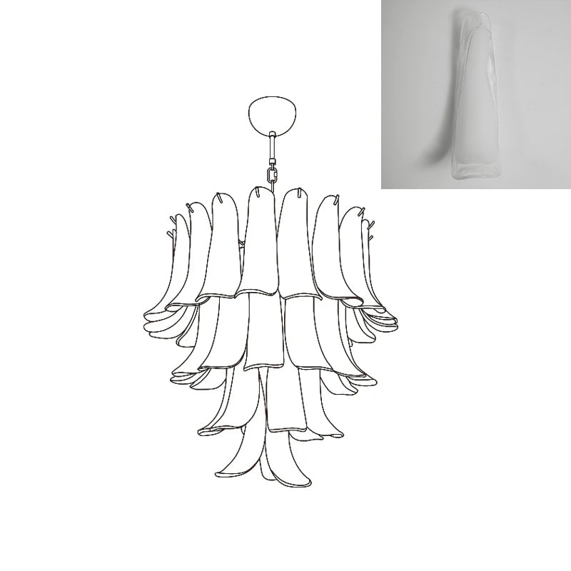 Murano Petal Chandelier
