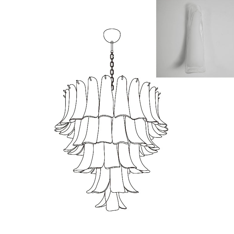 Murano Petal Chandelier
