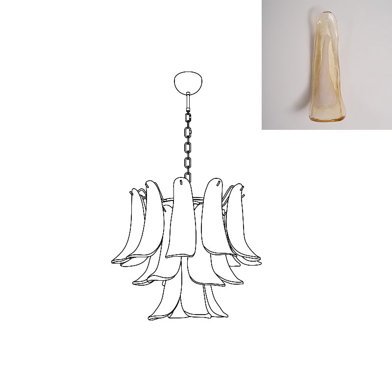 Murano Petal Chandelier