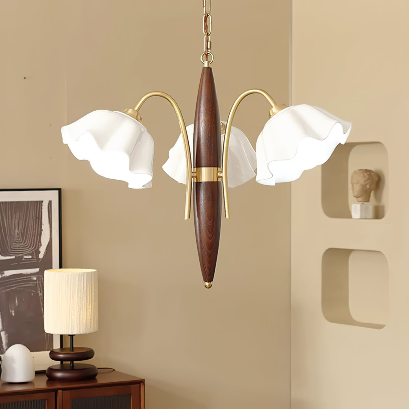 Olina Flower Ceramics Chandelier