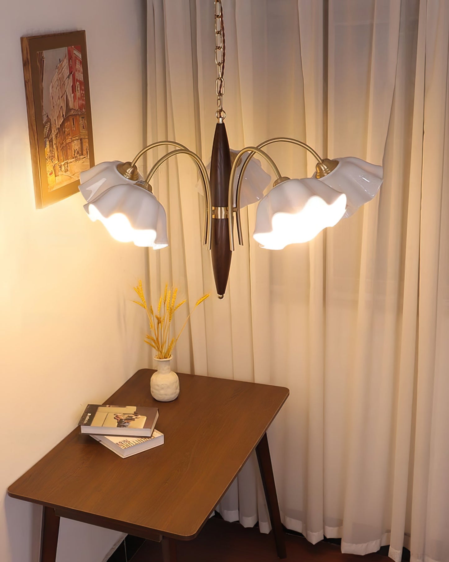 Olina Flower Ceramics Chandelier