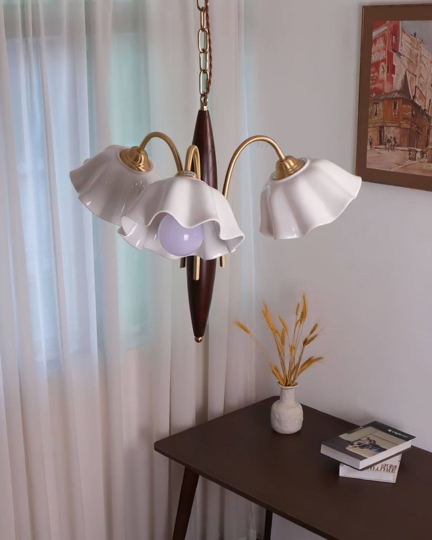 Olina Flower Ceramics Chandelier