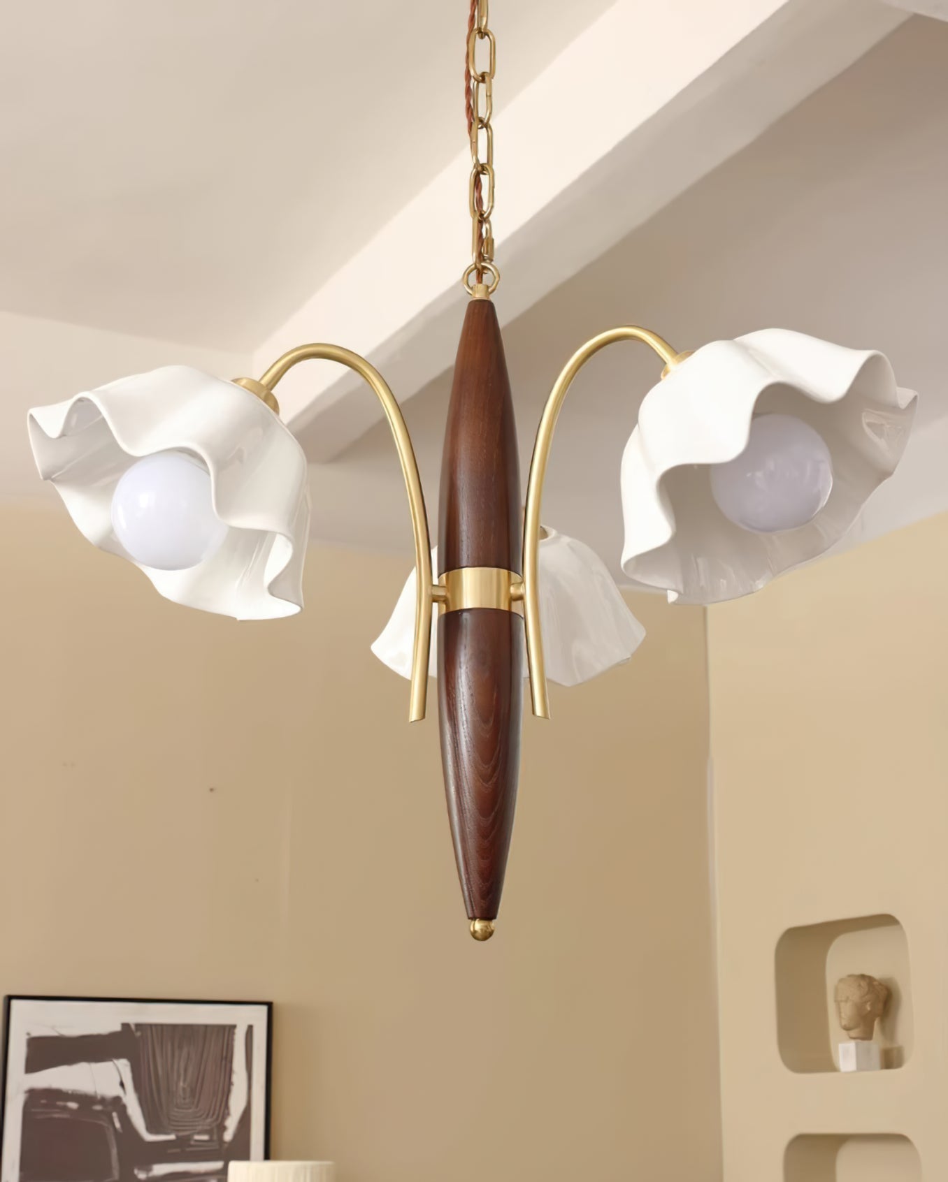 Olina Flower Ceramics Chandelier