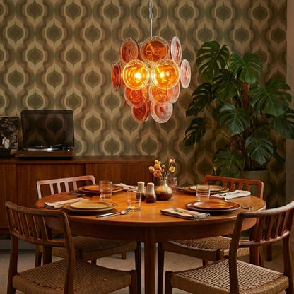 Orange Murano Vistosi Chandelier