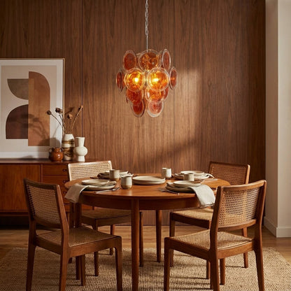 Orange Murano Vistosi Chandelier