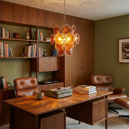 Orange Murano Vistosi Chandelier