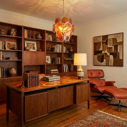 Orange Murano Vistosi Chandelier