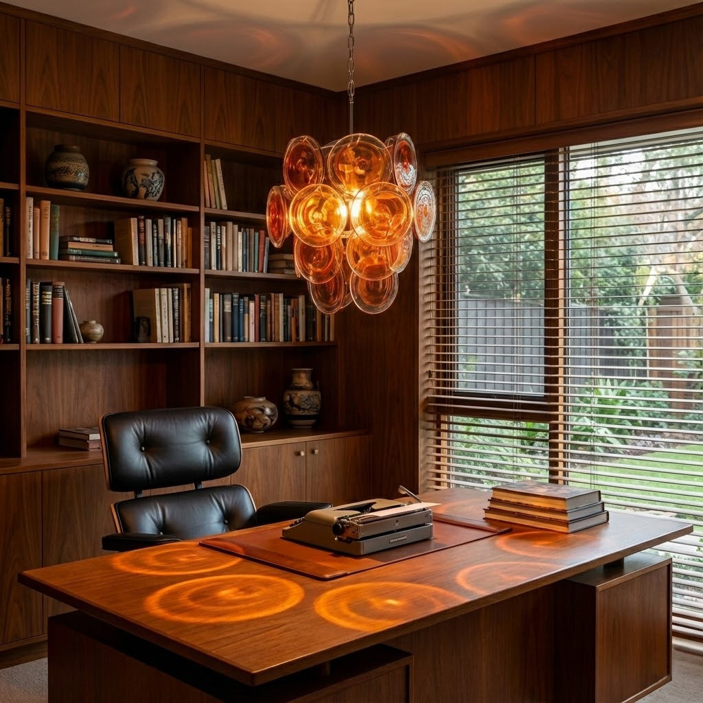 Orange Murano Vistosi Chandelier