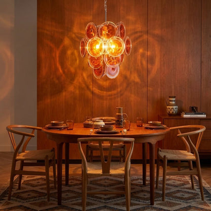 Orange Murano Vistosi Chandelier
