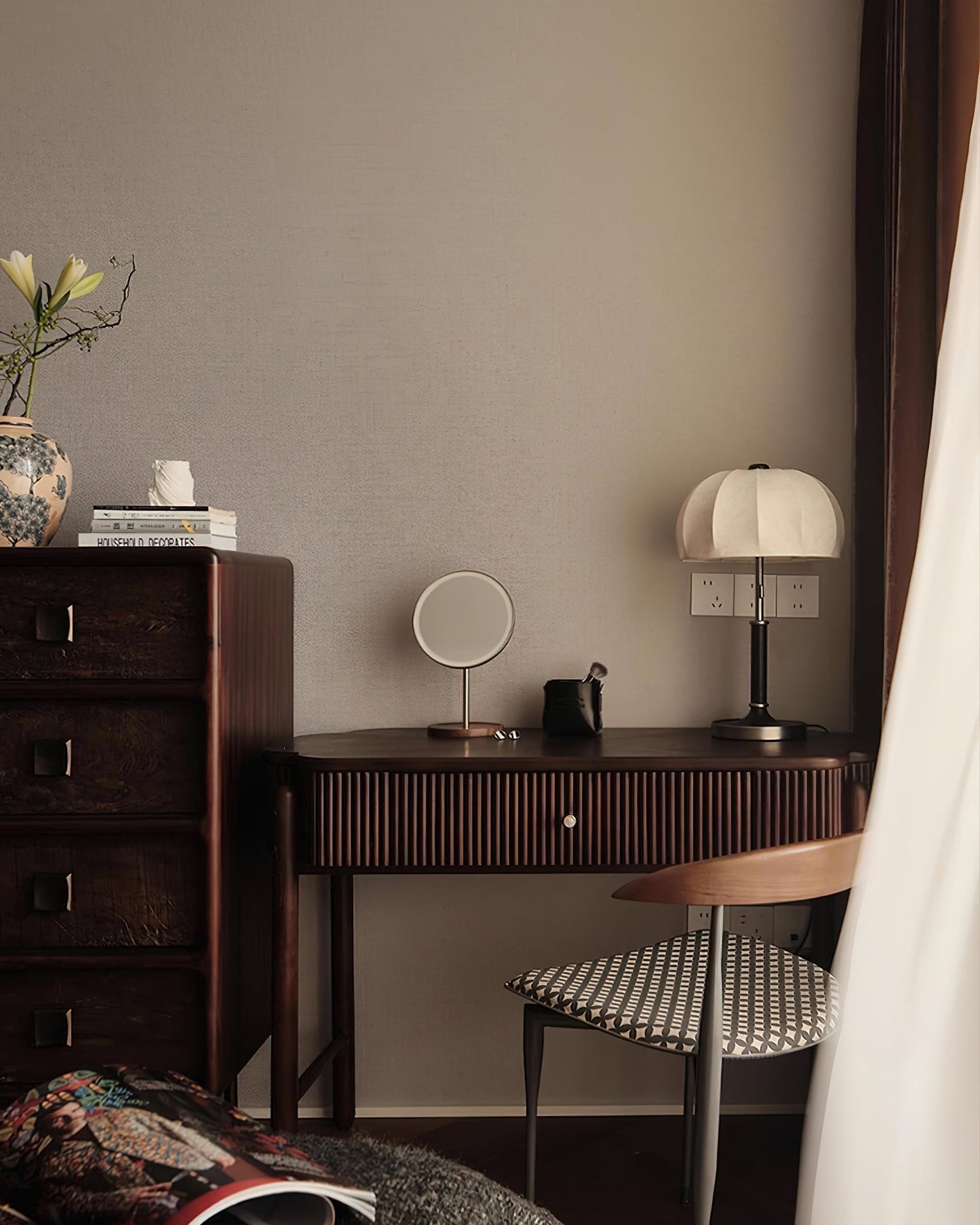 Orchid Fabric Table Lamp