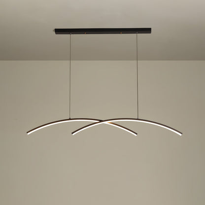 Oscillating Strip Island Chandelier